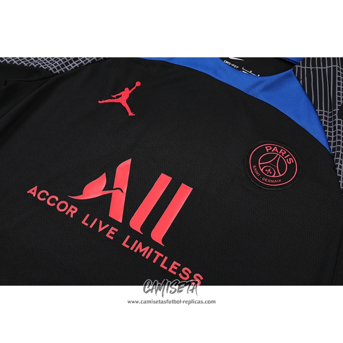 Chandal del Paris Saint-Germain 2022-2023 Manga Corta Negro y Azul - Pantalon Corto